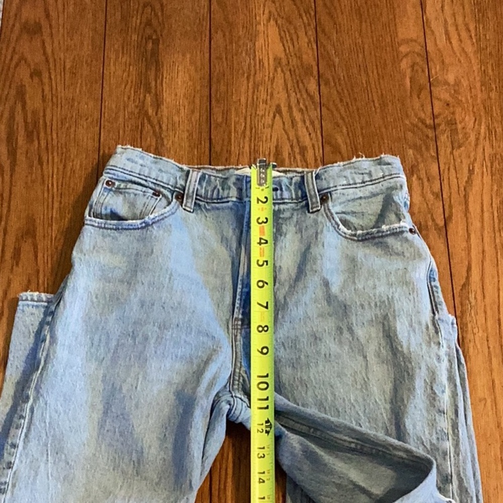 Abercrombie & Fitch distressed ultra high rise 90s straight leg jeans. Sz 29/6S - Picture 7 of 11